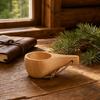 Kaffeetasse aus Kautschukholz, nordischer Stil, Holztasse, Wikinger-Kaffeetasse, tragbare Holztasse für Partys