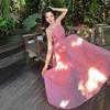 Purely Sexy Sleeveless Backless Vacation Fairy-Style Tie-Up Long Dress for Women, Summer 2025 New Model with Large Hem and Straps