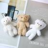 White Cute Blush Teddy Bear Keychain Bag Pendant Plush Pendant School Bear To Gift Season/Christmas/New Fashion Year Back