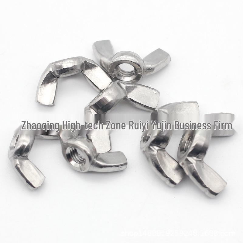 304 Stainless Steel Wing Nut - Yuanbao Lamb Horn Hand Tighten, Sizes M3-M12