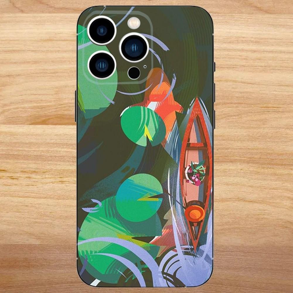 

Kayaking illustration Phone Case For iPhone 16,15,14,13,12,11,Mini,Pro,SE,MAX White Matte Shockproof Cover iPhoneXSMAX