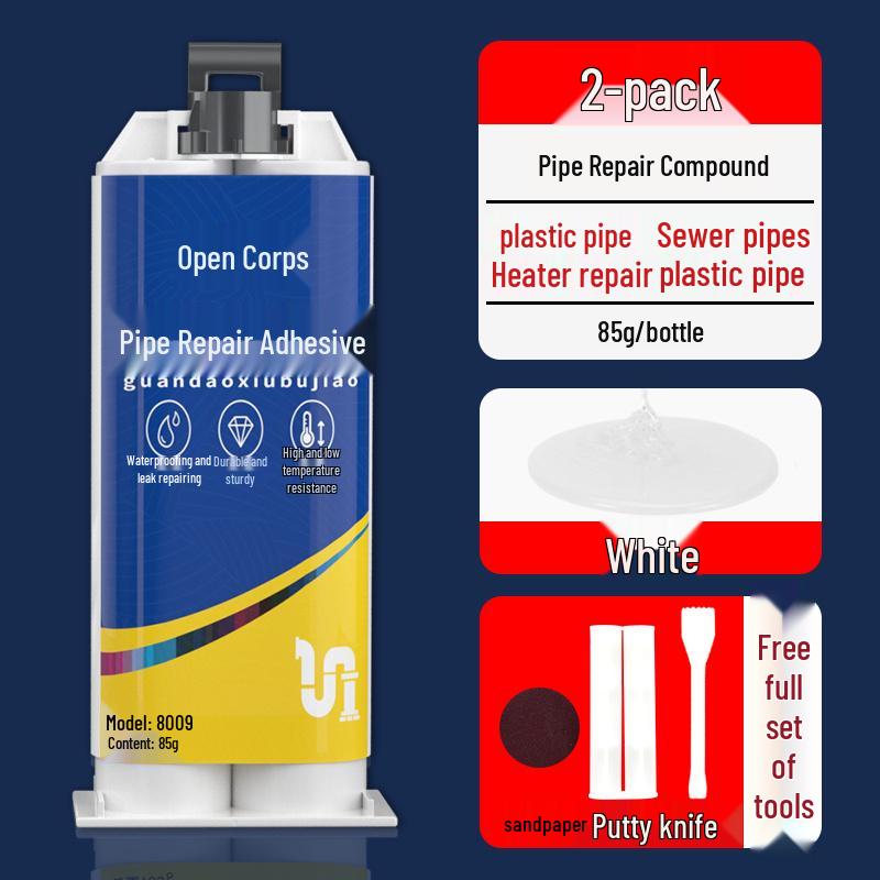Mehrflächenrohrleck-Reparaturkleber für Metall, Kunststoff, PVC und Gusseisen