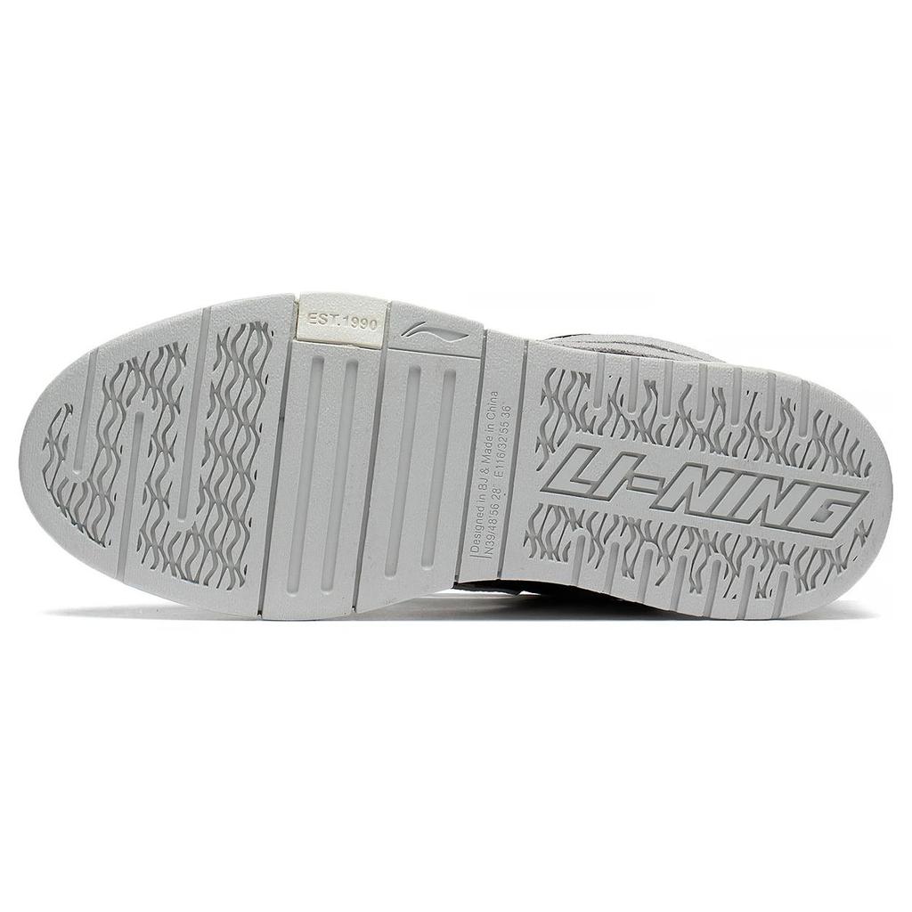 New LiNing Wave Pro Anti Slip Wear Resistant Low Top Skateboard Shoes Women's White Gray Black AECT010-3