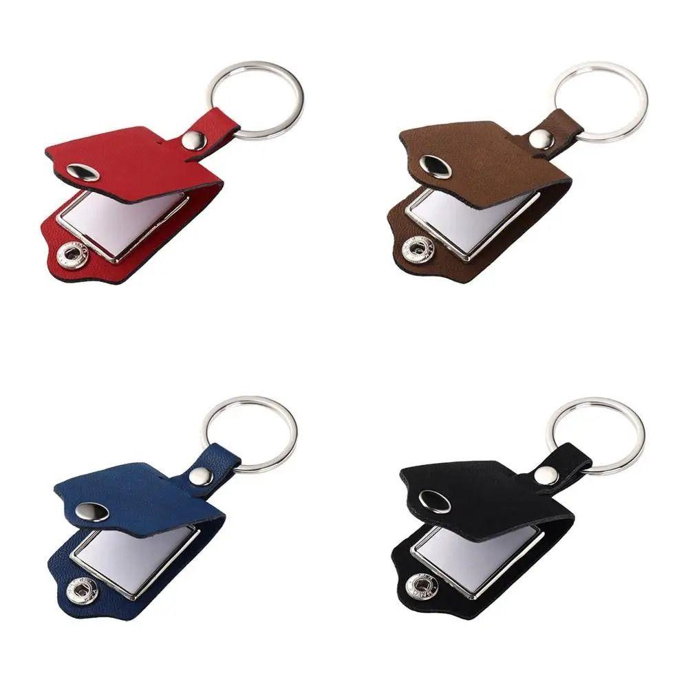 PU Leather Photo Frame Metal Metal Key Chains Fashion Photo Keyring  Gift