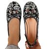 Large size spring new women's casual single shoes flower embroidery linen comfortable flat shoes cloth shoes women