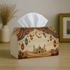 1pc Party Tissue Box, Boho Folk Moroccan Design, Versatile Tissue Holder, Colorful Desert Lantern, Outdoor Party Essentials, Everyday Desktop Tissue S