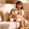 New Doll Egg Tart Camera Dog Doll Cute Glasses Dog Doll Plush Toy Doll