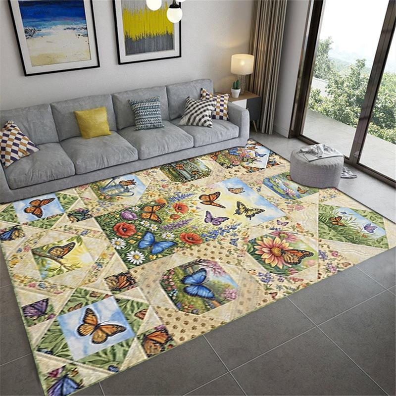 2025 New Butterfly Decoration Carpet Rug for Living Room Bedroom Home Sofa Decoration,Kids play Non-slip Floor Mat28