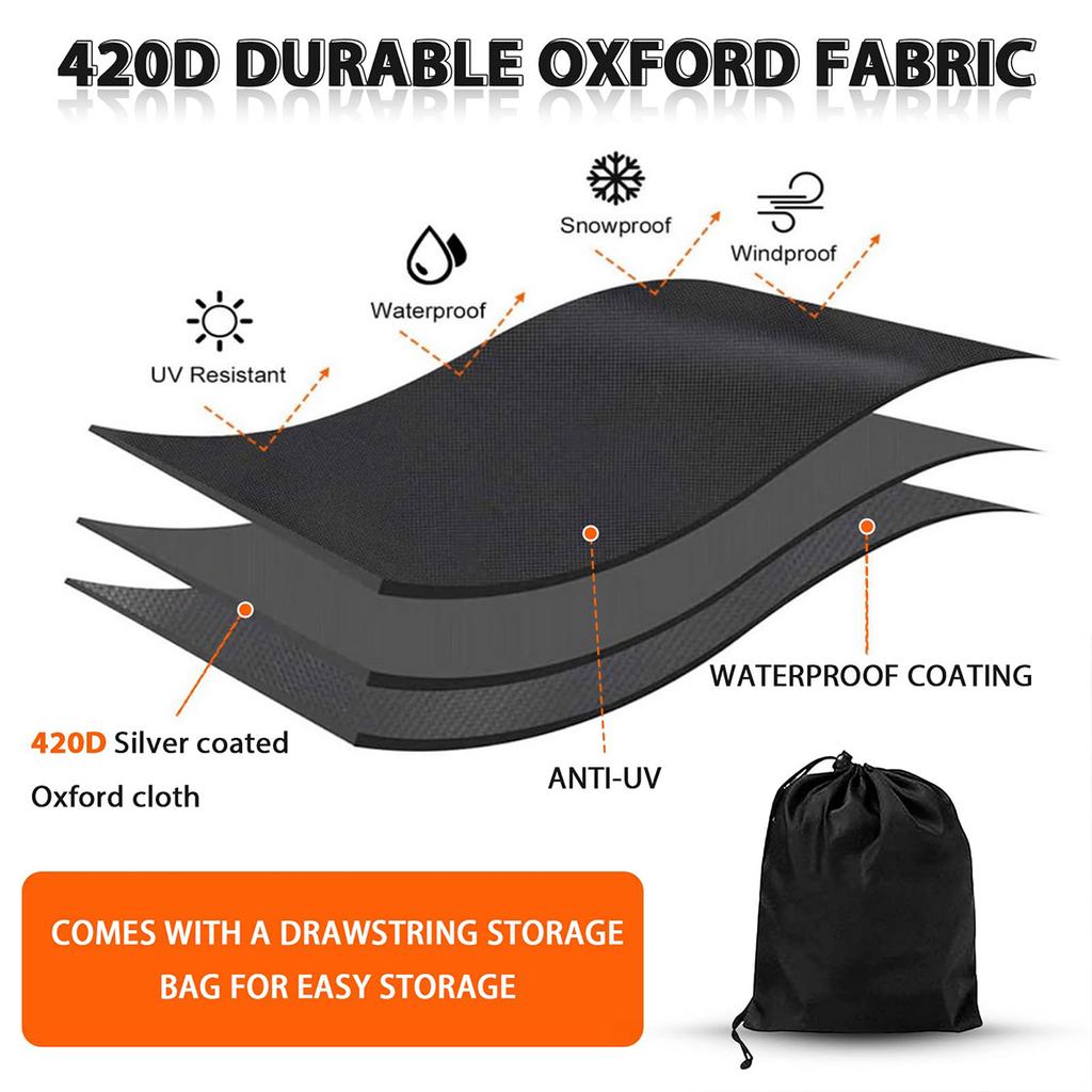 2025 Diameter 100Cm Svart Oxford-duk Ildbordtrekk Utendørs Støvtett Grill Ildbordtopp