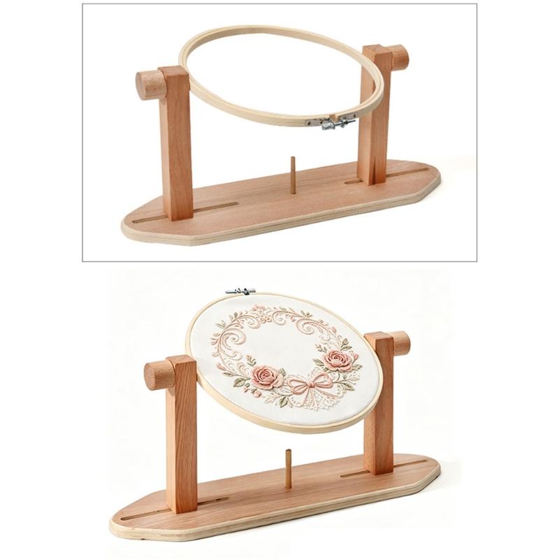 Wood Craft Frame Holder For Handmade Sewing Projects With Smooth Surfaces
