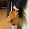 Retro Fashion Backpack Large Capacity Bucket Bag Trendy Versatile Casual Commuter Women'S Bag