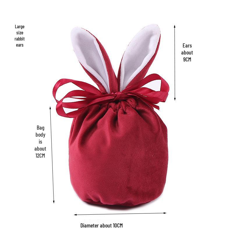 Easter Velvet Bunny Ears Gift Box - Creative Candy Party Bag