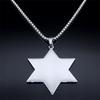 Wicca Triple Moon Goddess Crescent Necklace Stainless Steel Occult Moon Phases Hexagram Necklace Witch Amulet Jewelry collar