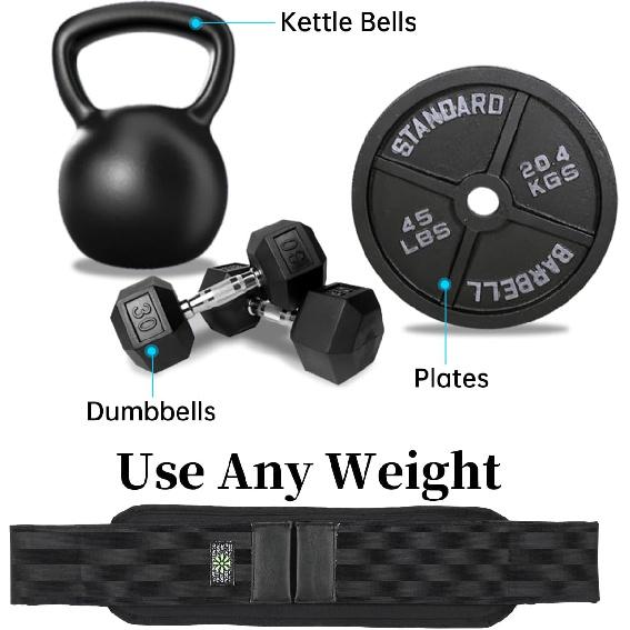Hip Thrust Belt by SEWD – Use Any Weight to do Lunges, Glute Bridges, Dips and Booty Workouts – Easy to Set Up with Dumbbells for Hip Thrust,