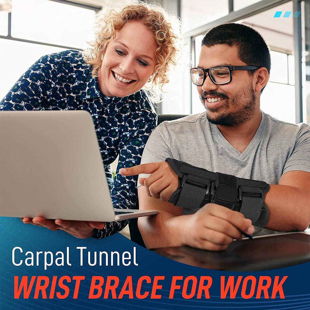 1Pc Adjustable Wrist Brace For Carpal Tunnel Relief Night Support With Splints For Pain Sprain Tendonitis