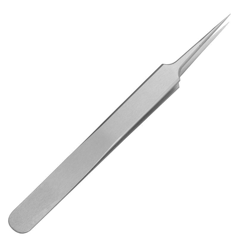Extra Fine Precision Stainless Steel Acne Tweezers - No. 5 Needle Blackhead Clamp for Beauty Salon