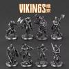 White Brass Viking Warrior Miniature Model Metal Ancient Soldier Figure Board Game Piece Desktop Decor Ornament Toy