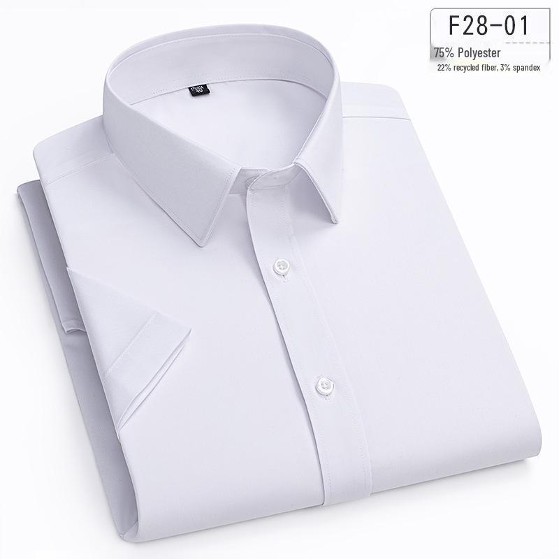 Men's Non-Iron Striped Shirt - Anti-Wrinkle, Short & Long Sleeve, Casual & Professional Wear