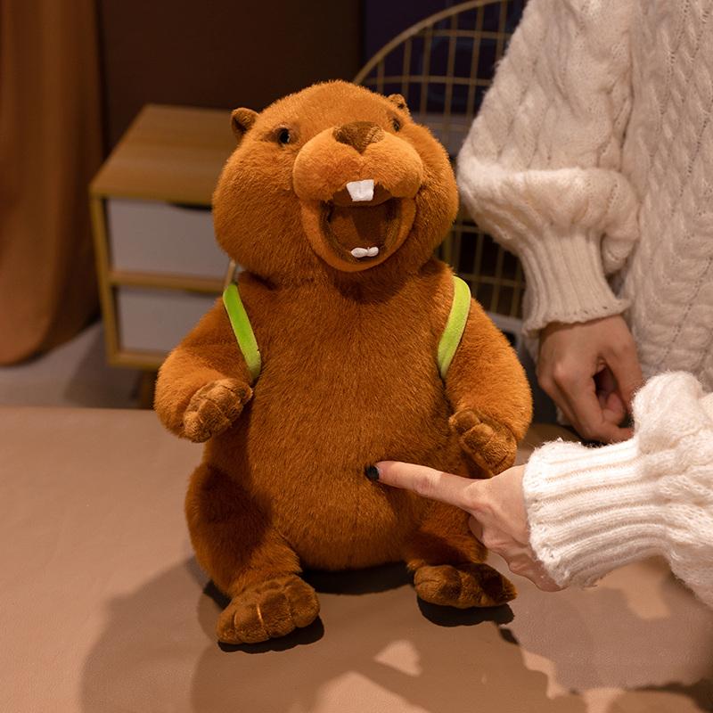 Cartoon Hot Selling Marmot Plush Doll Cute Nezha Beaver Marmot Animal Stuffed Toy Home Decoration Gift For Boys And Girls