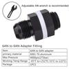 AN6 AN8 AN10 AN12 Black Aluminum Bulkhead Fitting High Pressure Fuel Line Connector Car Accessories Fuel System Fittings7