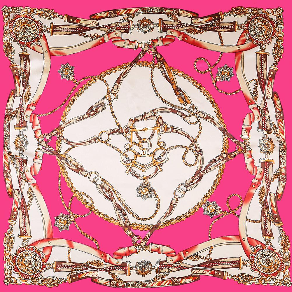 Women Large Square Muslim Style Delicate Printing Scarf