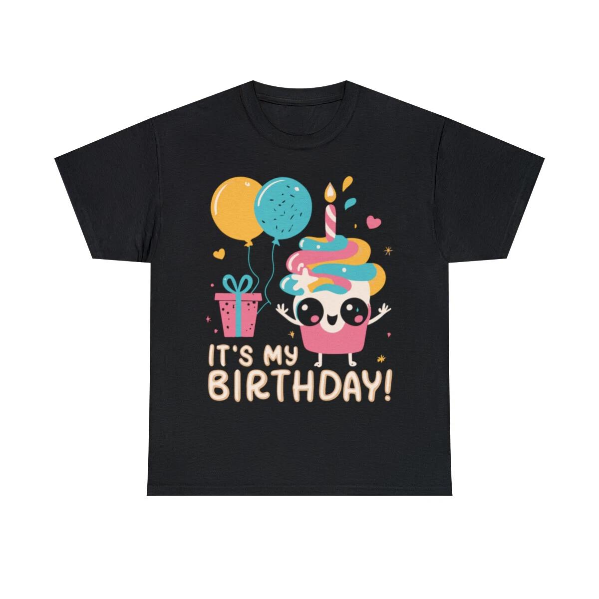 It s My Birthday Cute Cupcake Kawaii Graphic Tee Shirt, S-5XL L