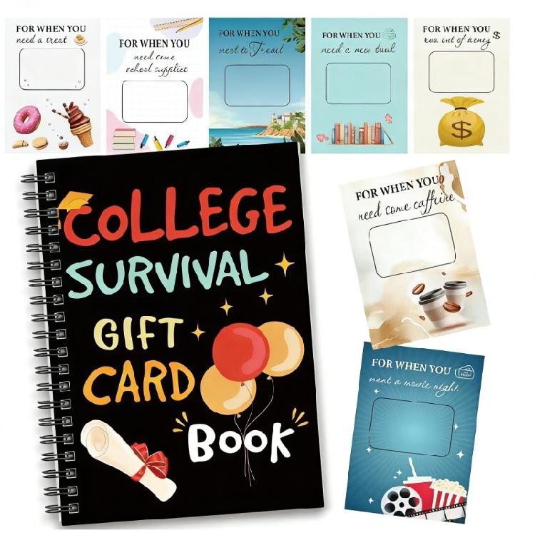 

Portable Paper Card Collection Album With Multiple Slots 13x18cm Twin Coil Binding Card Holder For Graduates Students