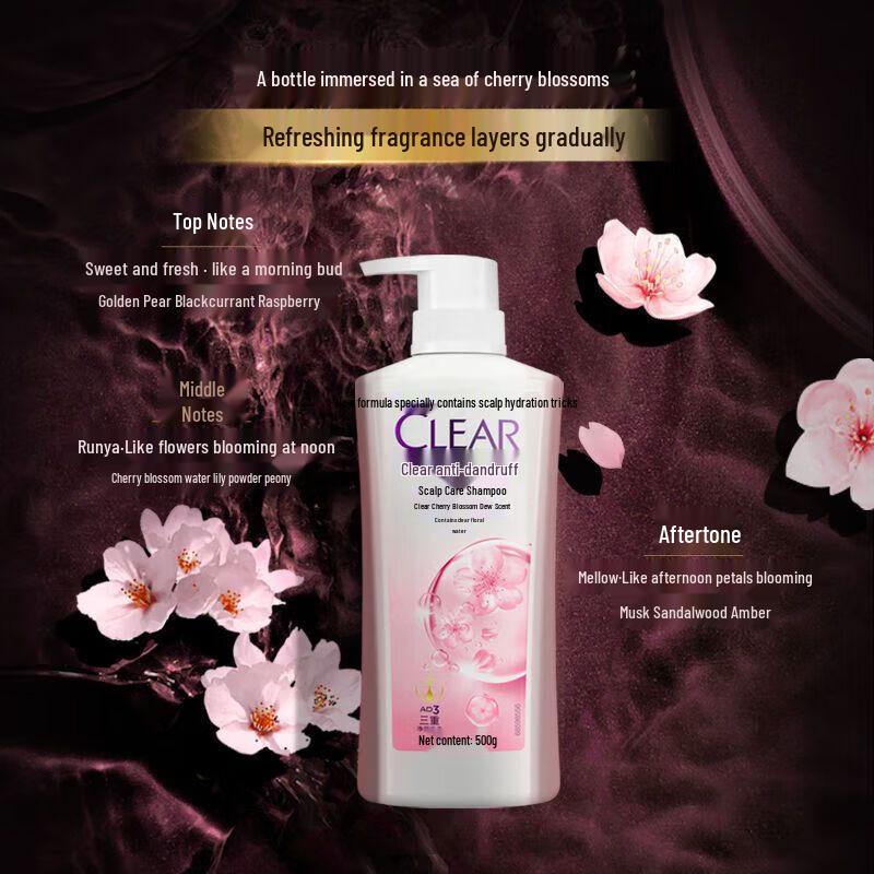 

Clear Cherry Blossom Refreshing Anti-Dandruff Shampoo (2 x 500g)