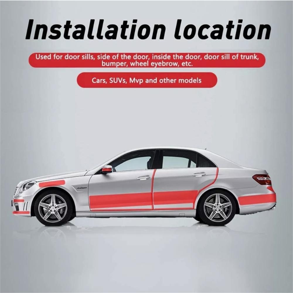 Clear Protector Sill Scuff Car Door Plate Sticker Bumper Body Anti Scratch Strip