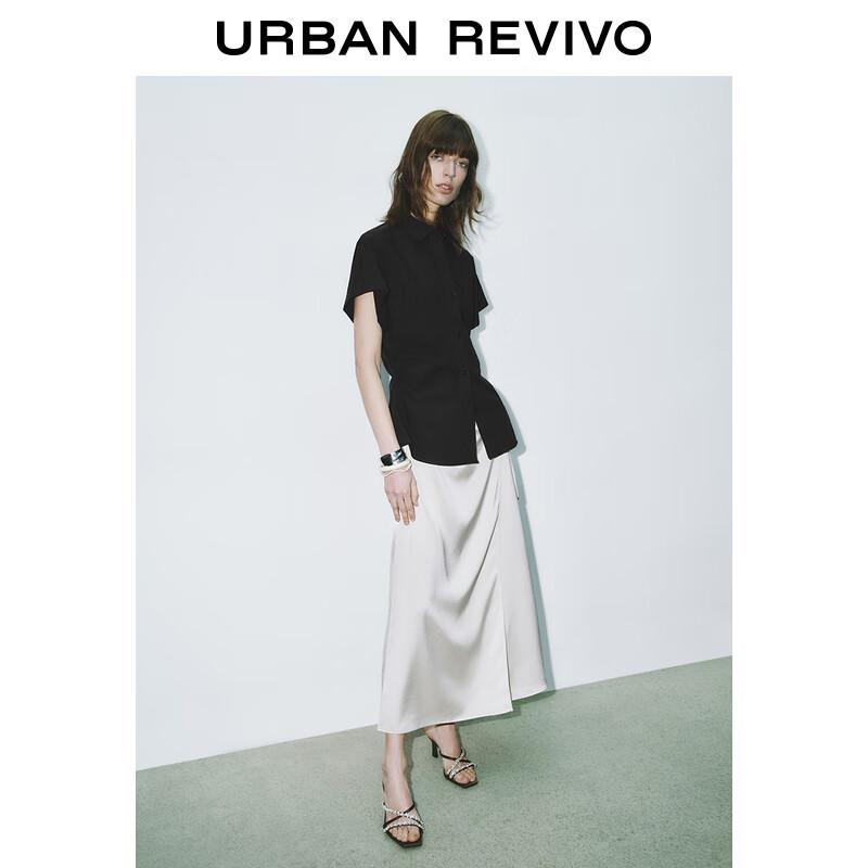 UR Women s Pleated Waist Polo Blouse S