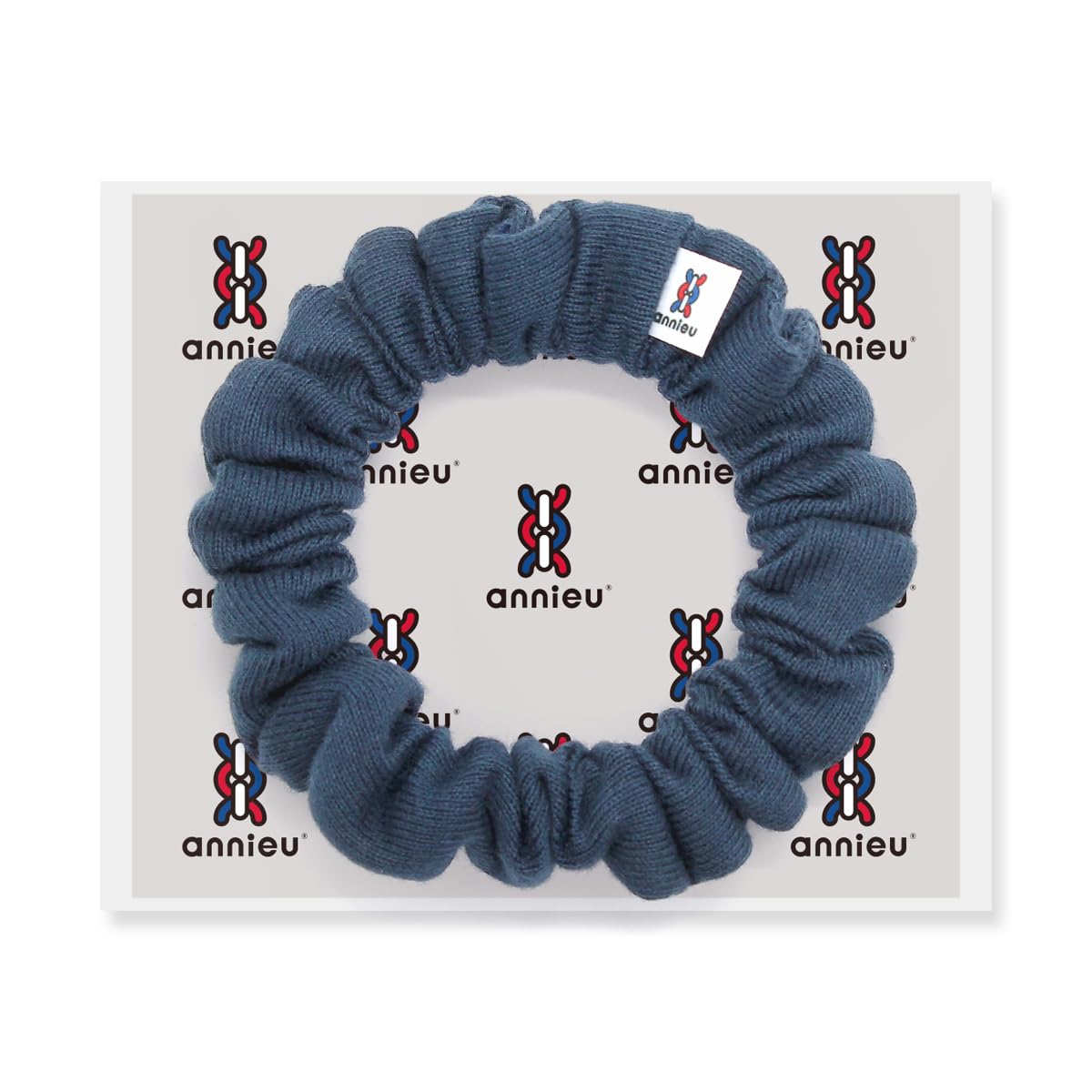 Anniew Cotton Hair Tie / Mini Chouchou Accessory Bracelet 100 Designed Stylist (Navy Blue)