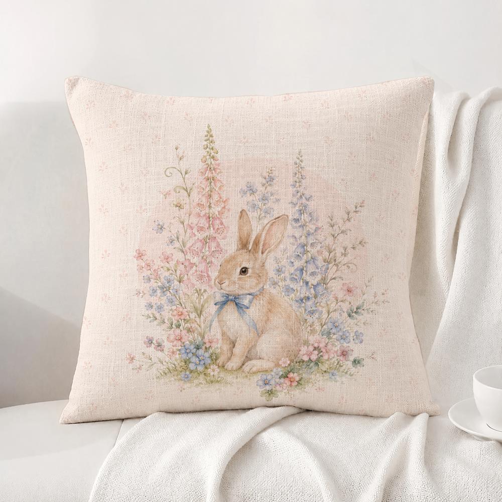 Character Peter Rabbit Cushion Cover Natural Linen Pillowcase Set AllinOne Decor Cushion Cover for Sofa Bedroom Chair
