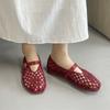 Scarpe Mary Jane donna autunno nuovo maglia studente fondo piatto punta rotonda traspirante parola con bocca bassa vuote scarpe singole
