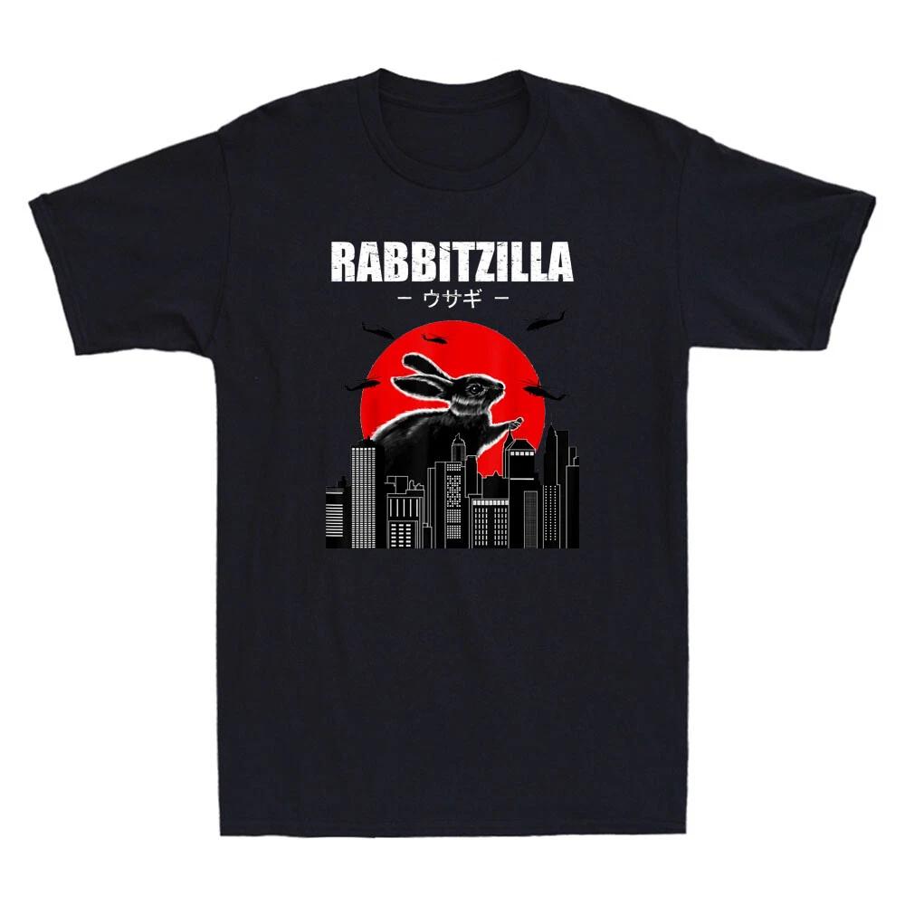 Vintage Rabbitzilla Japanese Sunset Style Rabbit Bunny Lover Gift Men s T-Shirt 4XL