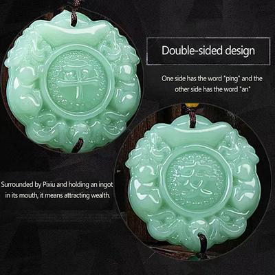 Imitation Green Jade Car Pendants Jade Car Pendants Decorations Safety Pendants Gifts