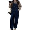 Denim Straight Leg Long Loose Plus Solid Winter [7-livehouse] Women's Overalls, Jeans, All-in-One Overalls, Pants, Pants, Fit, Sizes, Leg-Slimming,