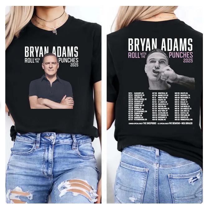 

Bryan Adams Roll With The Punches Tour 2025 Double Sided. S