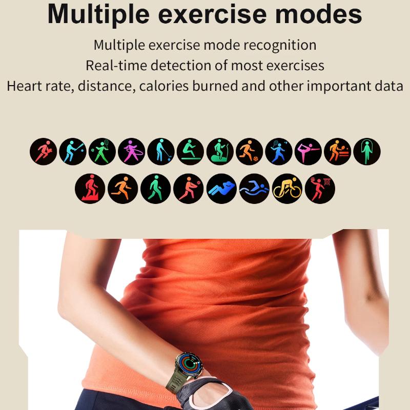 2025 Neue Herrenuhr 1,43 AMOLED TF10 PRO Outdoor-Sport-Fitness-Tracker Herzfrequenzmesser, Geeignet für Android IOS Herren Smartwatch