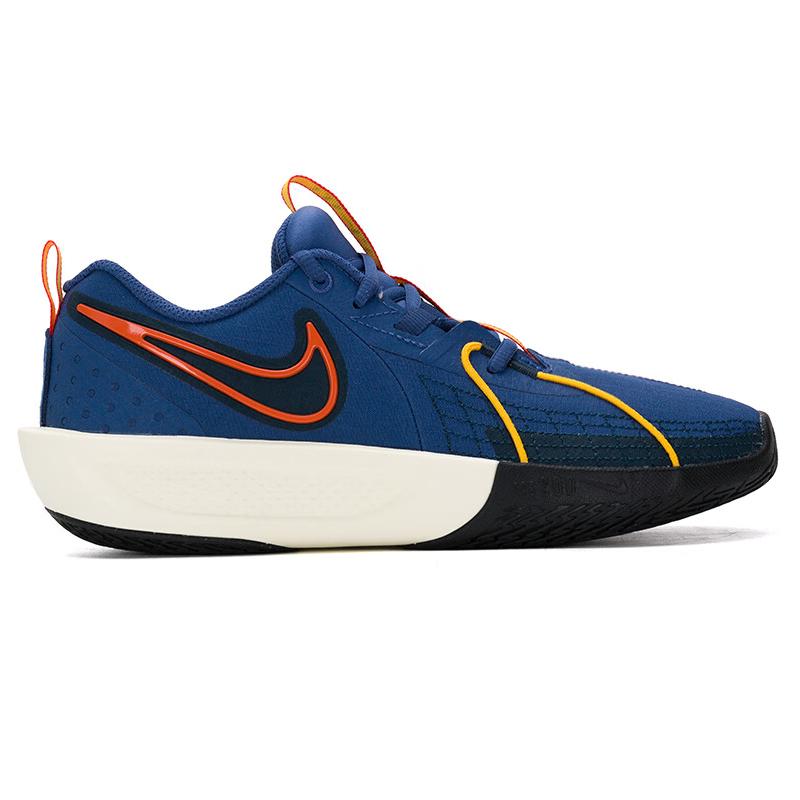 New Nike Air Zoom G.T. Cut 3 Cushioning, Wear Resistant Low Top Children's Basketball Shoes Blue Orange Grade School FV5627-400