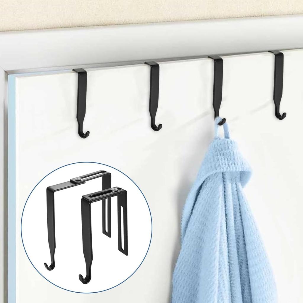 18 Pack Adjustable Cubicle Hooks Cubicle Hangers, Metal Black Universal Partition Hanger Door Mirror Hanger, Fit 1 3/8" to 3 1/2" Panels Cubicle