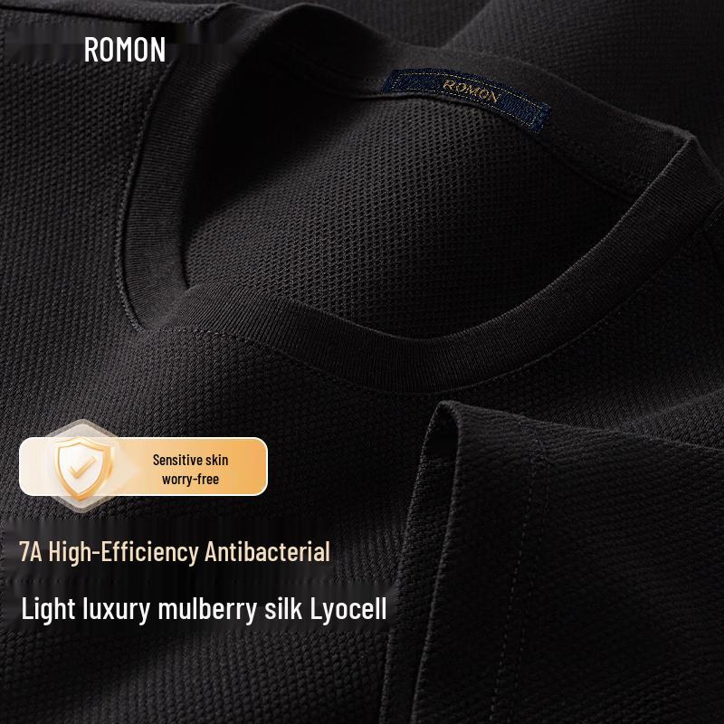 

Romon Mulberry Silk Lyocell Cool Short Sleeve T-Shirt 3XL/190