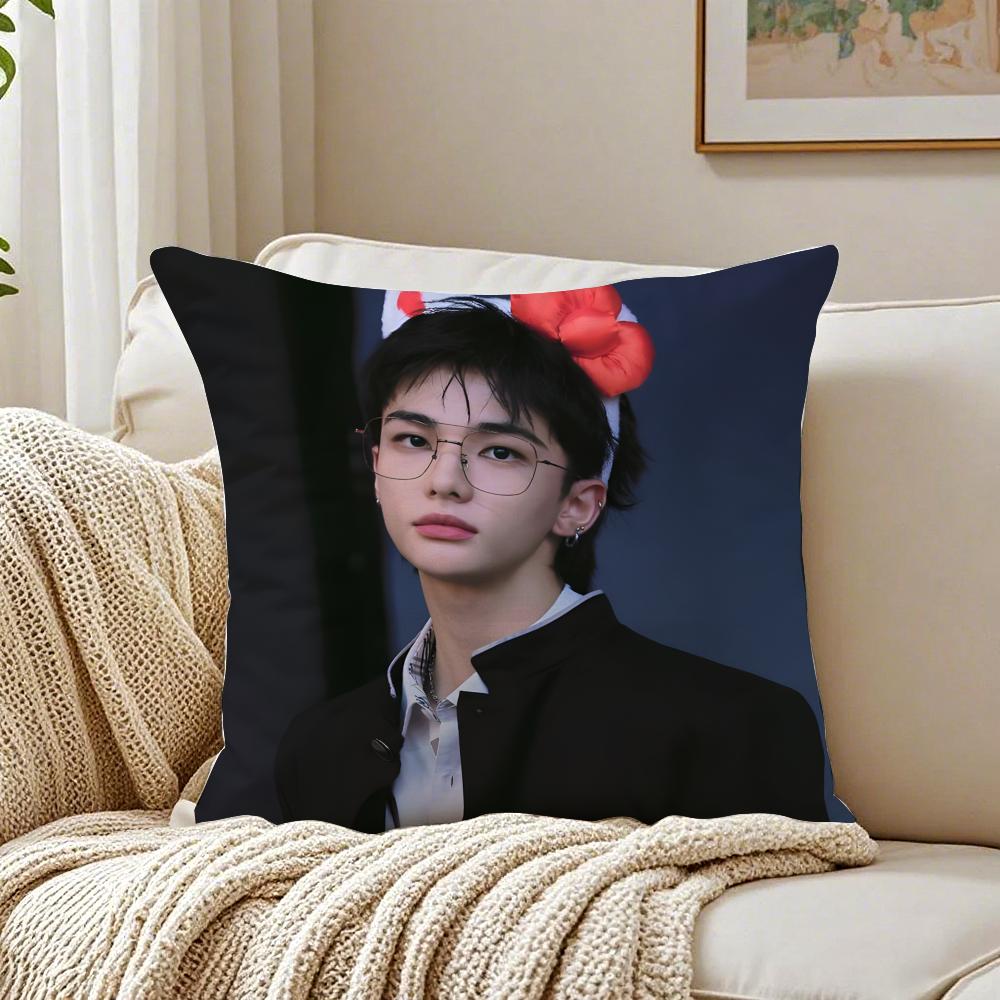 Person Idol HHyunjin Cushion Cover Pillowcase Antidustmite living Room Sofa Decor Cushion Room