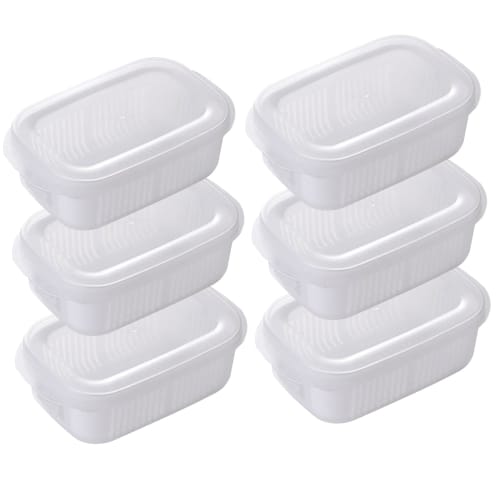 Wünschenswerte Behälter für gefrorenen Reis, 6er-Pack [Konform mit dem Lebensmittelhygienegesetz] Mikrowellen- und spülmaschinenfest [3 Monate Garantie] Perfekt für neue Häuser, Reis,