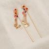 Vintage-Style Copper Coin Flower Hairpin with Tassel - Elegant Hanfu Hair Accessory
