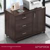 Wooden Office Filing Cabinet with Lock and Under-Desk Storage