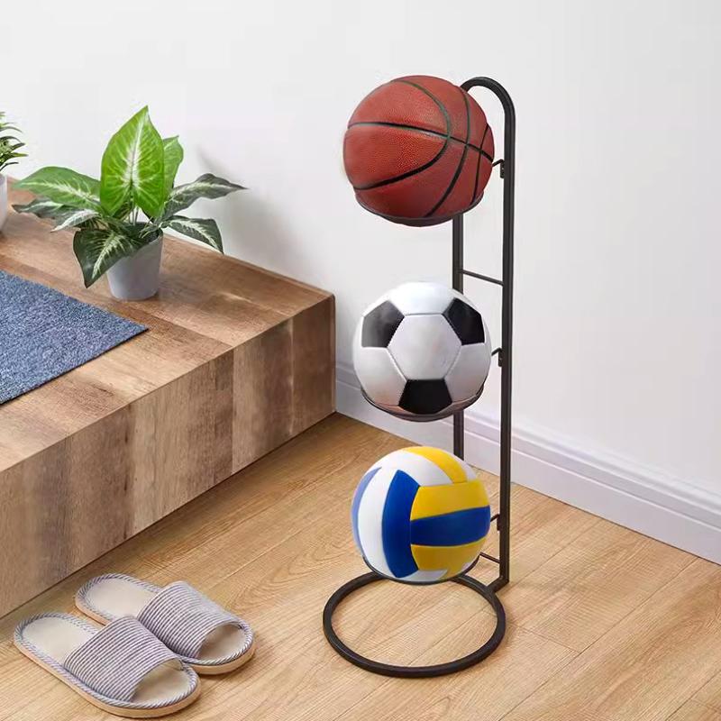 3/4 Layers Space-Saving Compact Design Portable Adjustable Basketball Display Stand Easy Assembly