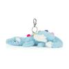 Jellycat Sky Dragon Bag Charm Baby Blue White Wings Soft Plush Keychain