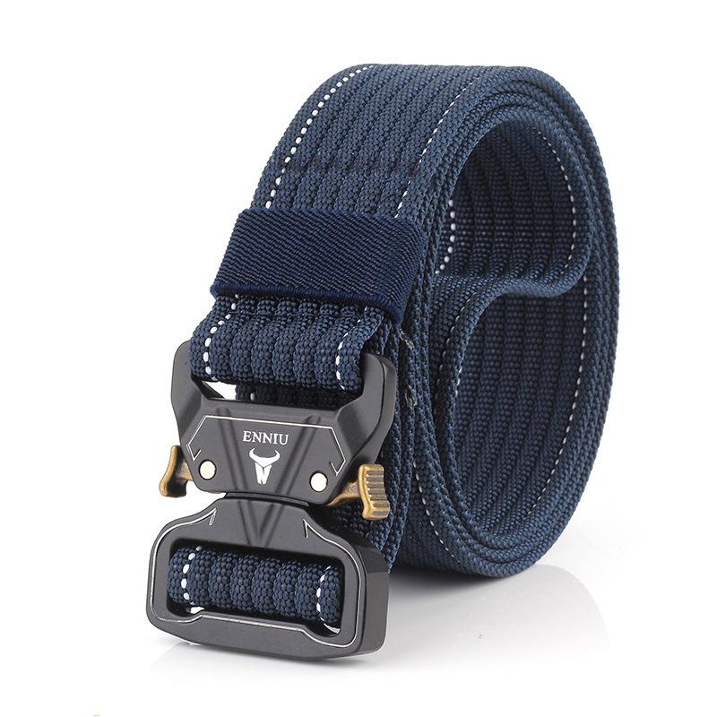 

TUSHI Cobra Buckle Nylon Men s Belt Outdoor Canvas 125cm