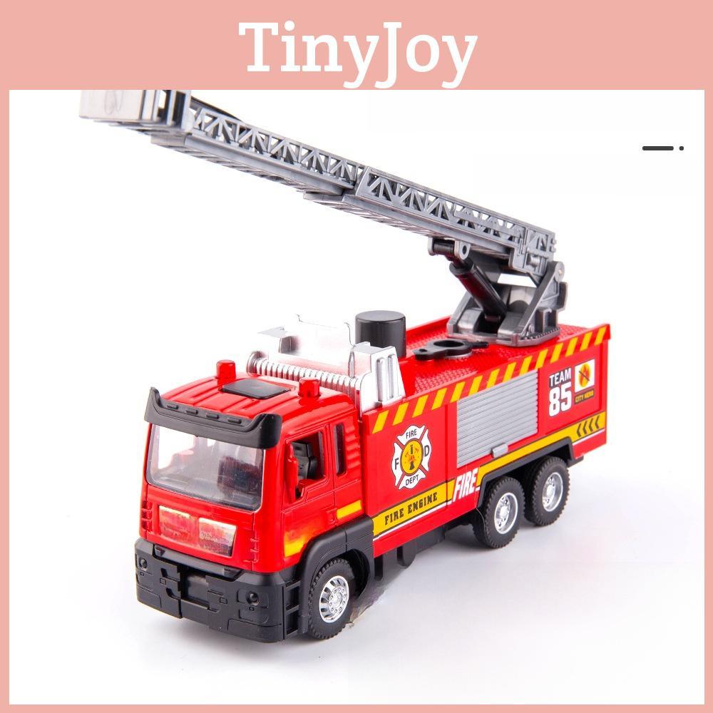 Fire Truck Toy With Alloy Material And Pullback Control For Kids Playroom