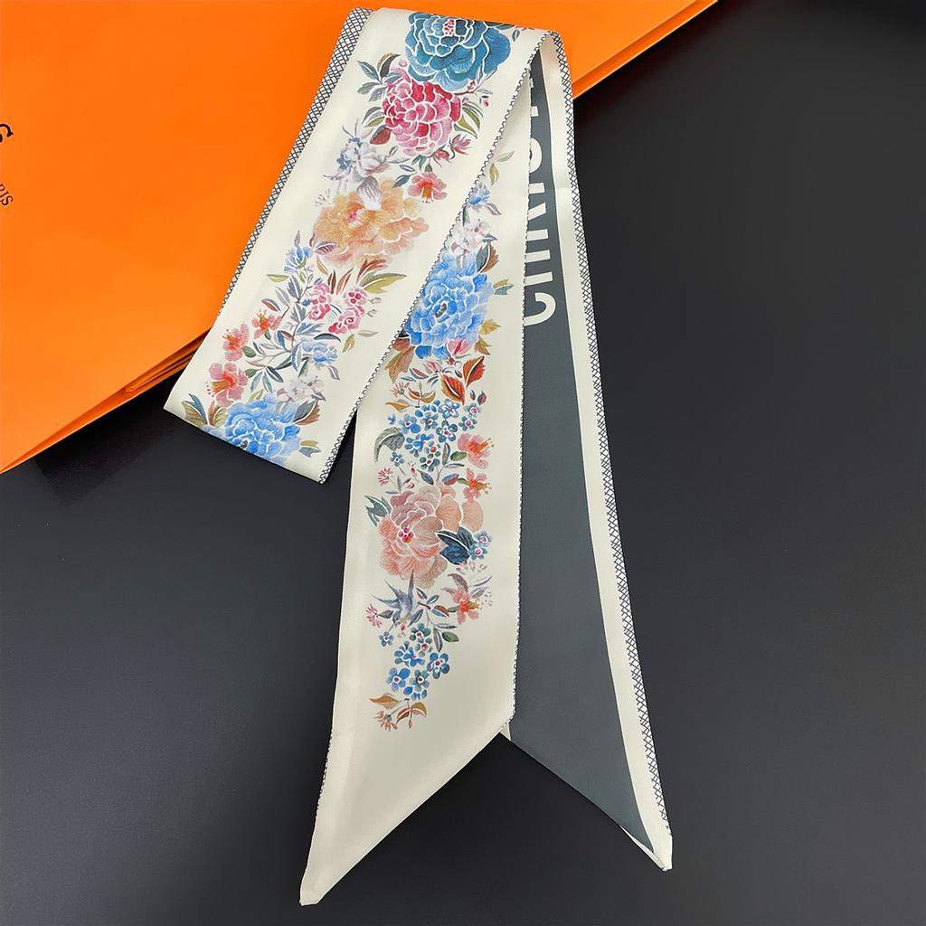 2023 New Design Tarot Scarf Women Luxury Brand Scarf Bag Hair Skinny Silk Scarves Fashion Foulard Neckerchief Headband For Lady